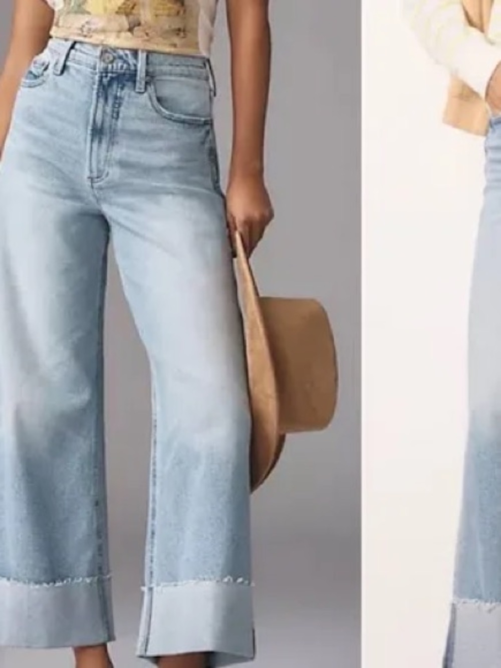 pistola Light Blue High-Rise Wide Leg Jeans